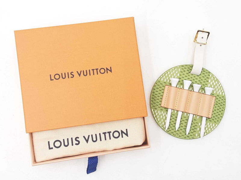 Louis Vuitton Golf Tee Holder In Green Damier Heritage Coated Canvas Fw0725wrxdu