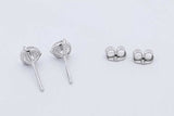 1.0cttw Lab Grown Diamond Stud Earrings In 14k White Gold 0.8 Grams Eb0326orxdu
