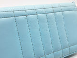 Burberry Lola Cool Sky Blue Quilted Leather Crossbody Clutch Do1224lxzde