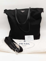 Prada Black Tessuto Nylon Tone Bag Eb0826lrxde