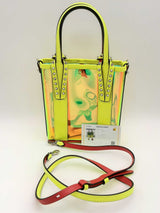 Christian Louboutin Cabata N/s Mini Neon Yellow Top Handle Bag Eb1224wxzsa