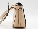 Tory Burch Pebbled Leather Saddle Beige Aa0926ezsa