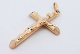 18k Yellow Gold Crucifix Pendant 2.5 Grams Eb0526oxzsa