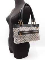 Louis Vuitton Mini Lin Lucille Pm Navy & Gray Monogram Canvas Tote Fw0926orxdu