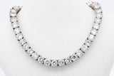 27.8cttw Diamond Tennis Necklace 14k White Gold 54.6 Grams 22 Inch Eb1225cxxzsa