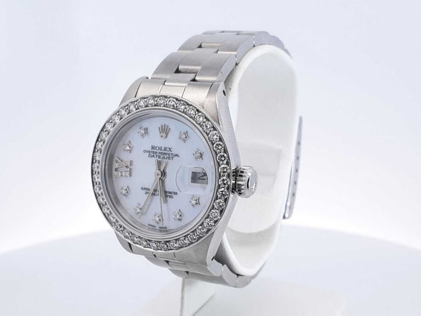 Rolex Datejust 26mm Stainless Steel Watch With Diamond Bezel Sd0625orzxsa