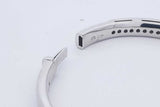 Casa Gi 18k White Gold Pave Diamond Hinged Bangle Bracelet 35.7g Eb0326wexzdu