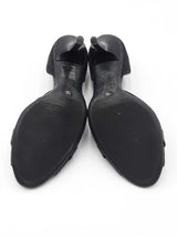 Dior Diorissimo Black Jacquard & Leather Logo Peep-toe Heels Size 5.5 Fw1026cxdu