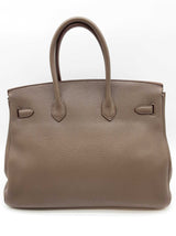 Hermes Club Birkin 35 Tri-color Leather Gold Hardware Handbag Do0825erxzde