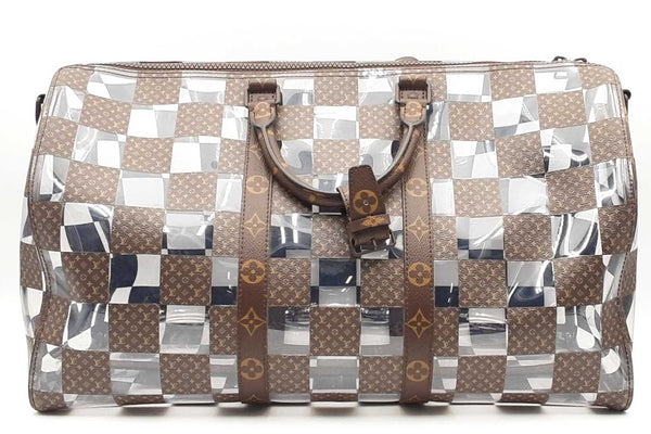 Louis Vuitton Monogram Pvc Chess Keeepall Bandouliere 50 Eb1223wxxzsa