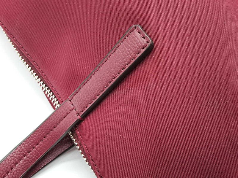 Kate Spade New York Hayden Purple Maroon Nylon Zip Tote Do0325rde