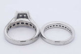 1.3cttw Diamond Wedding Set In 14k White Gold 9.9 Grams Size 7 Eb0326wxzdu