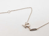 Tiffany & Co. Large T Smile 0.925 Silver 1.9g Necklace 18 In Do0326lxzde