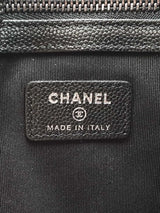 Chanel Medium Cosmetic Pouch In Iridescent Black Caviar Leather Fw1125prxdu