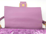 Fendi Baguette Purple Sequined Shoulder Bag Do1225lrxzde