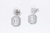2.08cttw Lab Grown Diamond Drop Stud Earrings In 14k White Gold 2.8g Eb0826crxsa