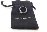 David Yurman Sterling Silver & 18k Cable Diamond Ring 6.6g Size 6 Eb0625loxdu