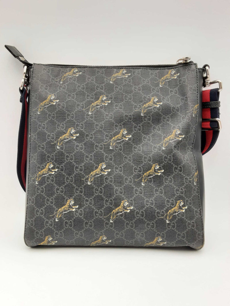 Gucci Gg Monogram Web Tiger Print Coated Canvas Messenger Bag Fw1024orxsa