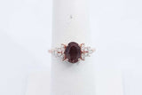 14k Rose Gold Gemstone & Cubic Zirconia Ring 2.6 Grams Size 6 Eb0125exsa