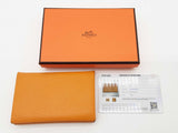 Hermes Calvi Jaune Ambre Yellow Mysore Snap Card Holder Do0325lrxde