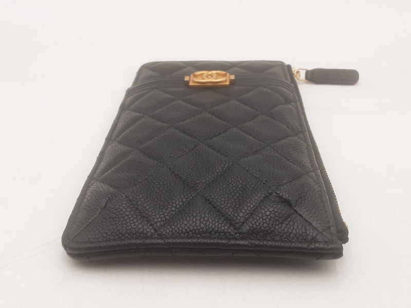 Chanel Caviar Quilted Boy Iphone Pouch Black Sd0725rzxsa