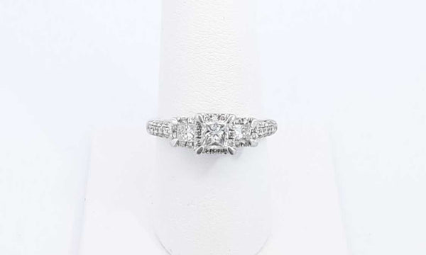 14k White Gold Diamond Ring 1.13ctw 3.77 Grams Size 8 Ebocrdu 144010027743