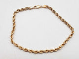 14k Yellow Gold 9.5g Rope Bracelet 8.5 In Do0125wxzde