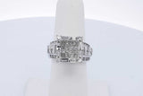 0.8cttw Diamond Ring In 14k White Gold 10.2 Grams Size 6 Eb0926exzde