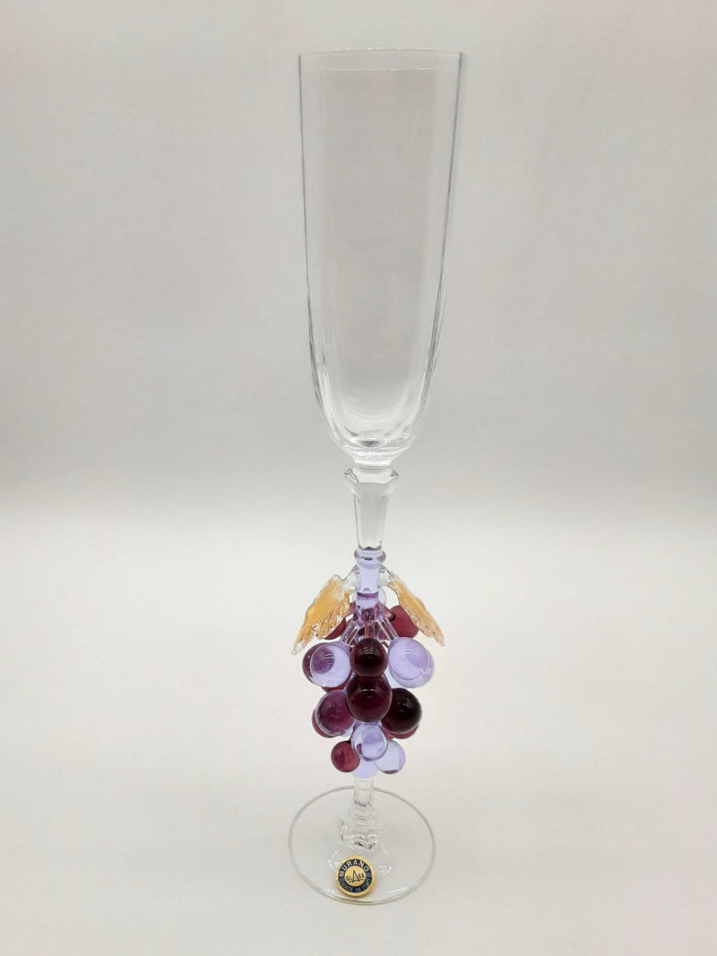 Murano Grape Glass Champagne Flute Do0125wxde