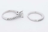 1.09cttw Diamond Wedding Set In 14k White Gold 5.9 Grams Size 4.5 Eb0826ixzdu