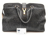 Yves Saint Laurent Ysl Cabas Chyc Black Braided Vinyl Duffle Bag Do0426pxzde