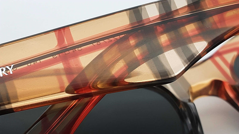 Burberry Transparent Vintage Check Round Frame Sunglasses Fw0925cxdu
