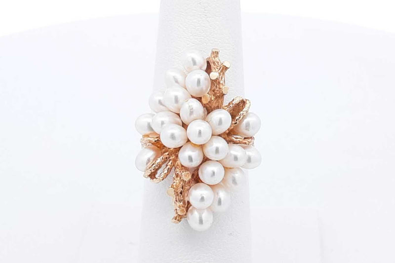 Pearl Ring In 14k Yellow Gold 7.8 Grams Size 6.5 Eb1024orxsa