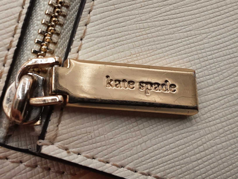Kate Spade Madison Large Slim Wallet In Meringue Saffiano Leather Fw0625lxdu