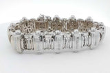 3.36cttw Diamond Bracelet In 14k White Gold 92.5 Grams 8.25 Inch Eb1026iixzsa