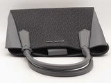 Michael Kors Gray And Black Mk Leather Trim Handbag Aa1125wzsa