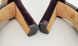 Manolo Blahnik Purple Aminta Velvet Ankle Strap Heels Sz 39 Eblzxsa144010019092