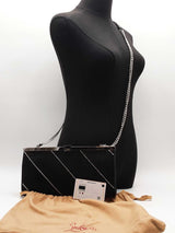 Christian Louboutin Palmette Clutch Bag In Black Suede Aa0526ozxsa