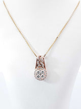 0.72 Cttw Diamond & 14k Two-tone Gold Pendant Necklace 5.4 Grams 22 Inch Fw0726rzxdu