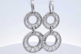 5.32cttw Diamond Drop Circle Earrings In 18k White Gold 17 Grams Eb0126wrxzde
