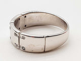 0.12 Cttw Natural Diamonds 14k White Gold 6.3g Ring Size 8 Do0326wwxde