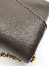 Yves Saint Laurent Cassandre Pouch Shoulder Bag In Grained Lambskin Fw0926wrxdu