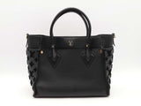 Louis Vuitton Black Calfskin Leather On My Side Mm Tote Bag Sd0825ozcrsa