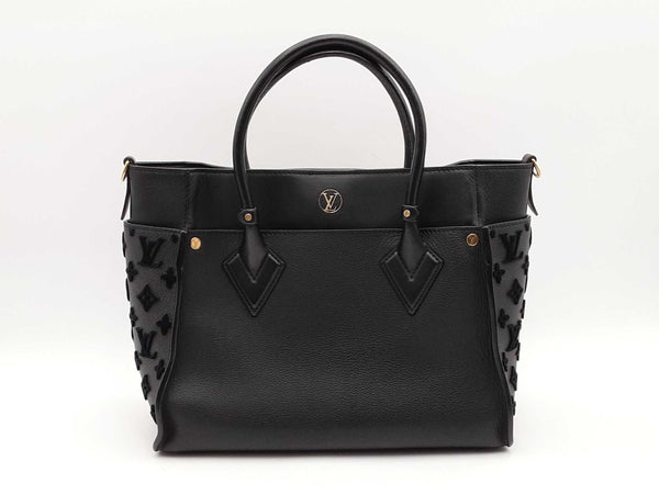 Louis Vuitton Black Calfskin Leather On My Side Mm Tote Bag Sd0825ozcrsa