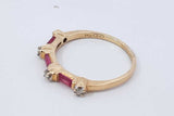 Diamond & Ruby Ring In 14k Yellow Gold 2.7 Grams Size 9 Eb0925ixdu