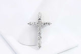 Approx. 1.32ctw Diamond Cross Pendant In 14k White Gold 5.8 Grams Eb0223lxxzsa