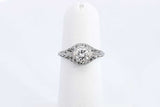 Diamond Approx. 0.43ctw Ring In 18k White Gold 1.7 Grams Size 4.5 Eb0624oexsa