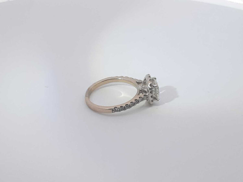 1.19 Ctw Diamond 18k White Gold 3.1 Grams Ring Size 20 Sd0425llzxsa