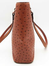 Dooney & Bourke Ostrich Leather Lexington Tote Bag In Cognac Eb0326pxsa
