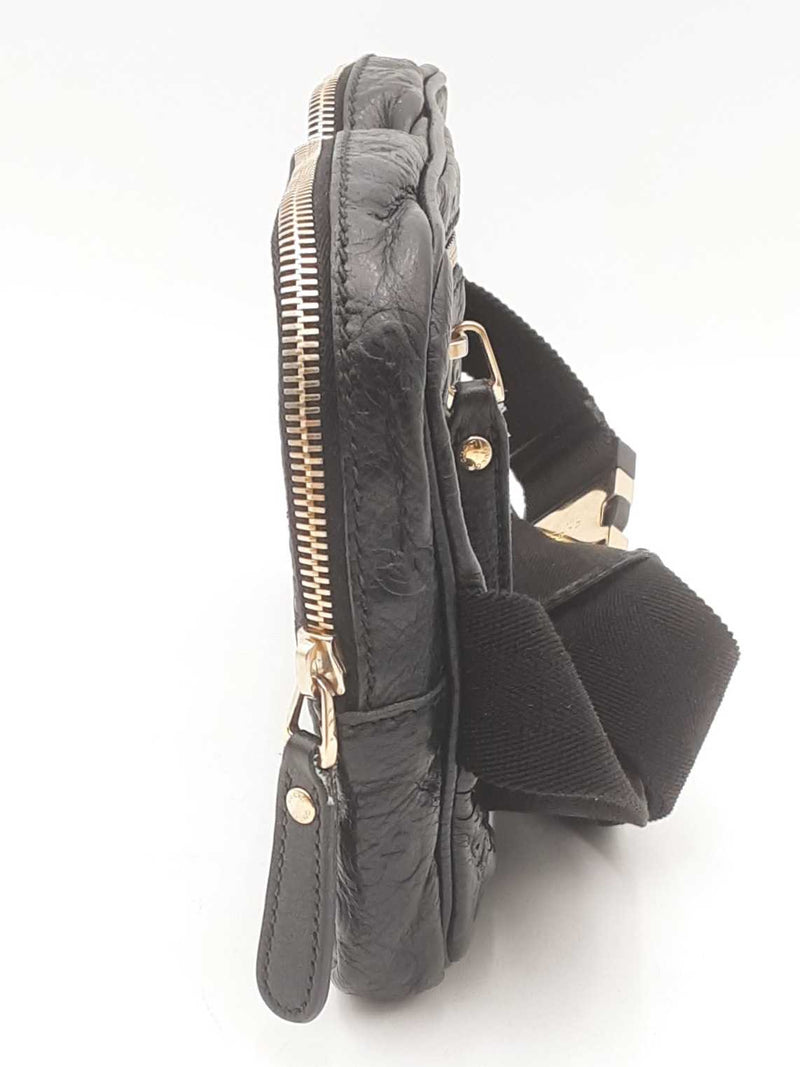 Gucci Guccissima Black Leather Belt Bag Sd0325oizsa